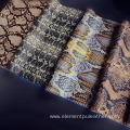 Snake skin synthetic PU leather for garment